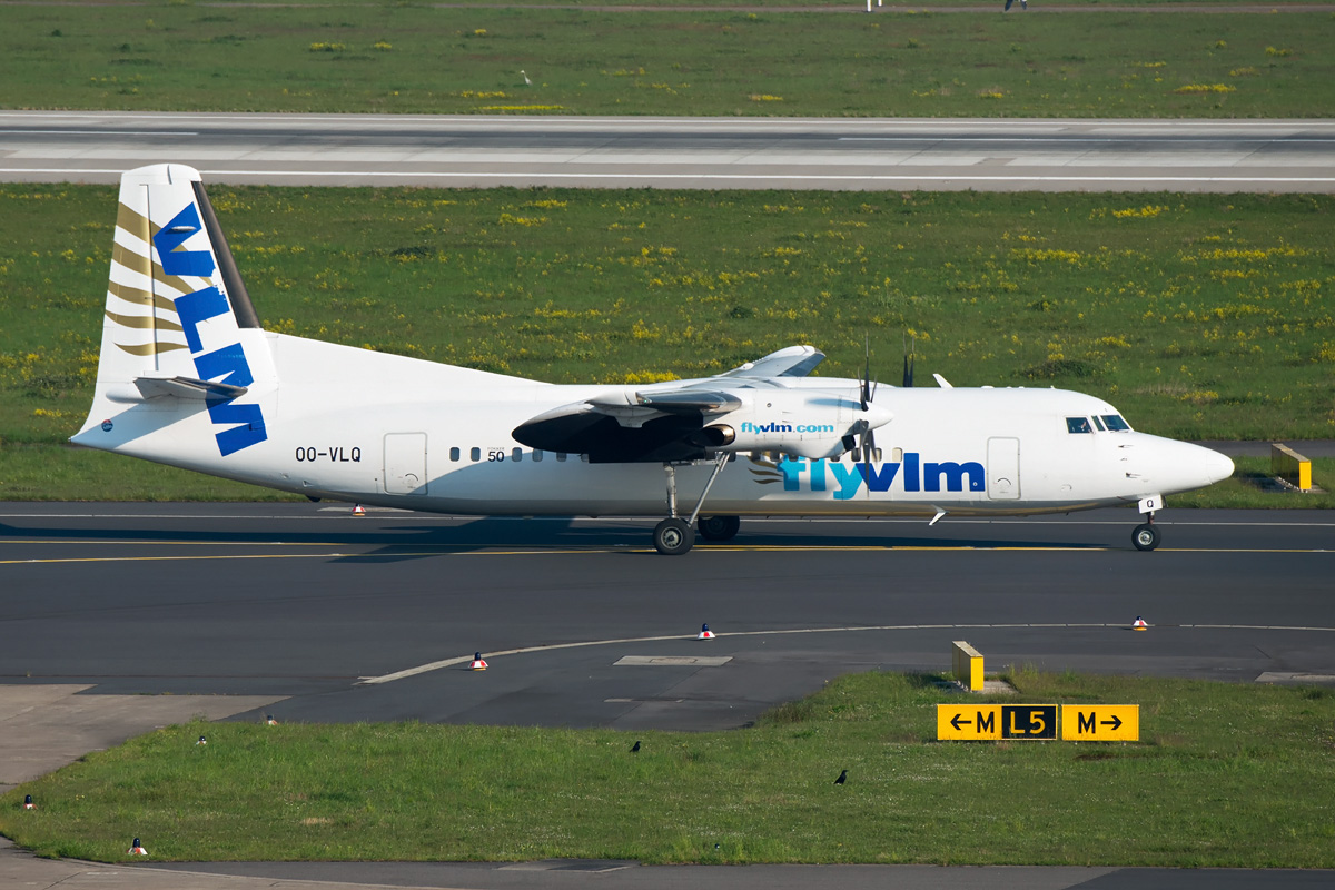 OO-VLQ VLM Airlines Fokker F-50