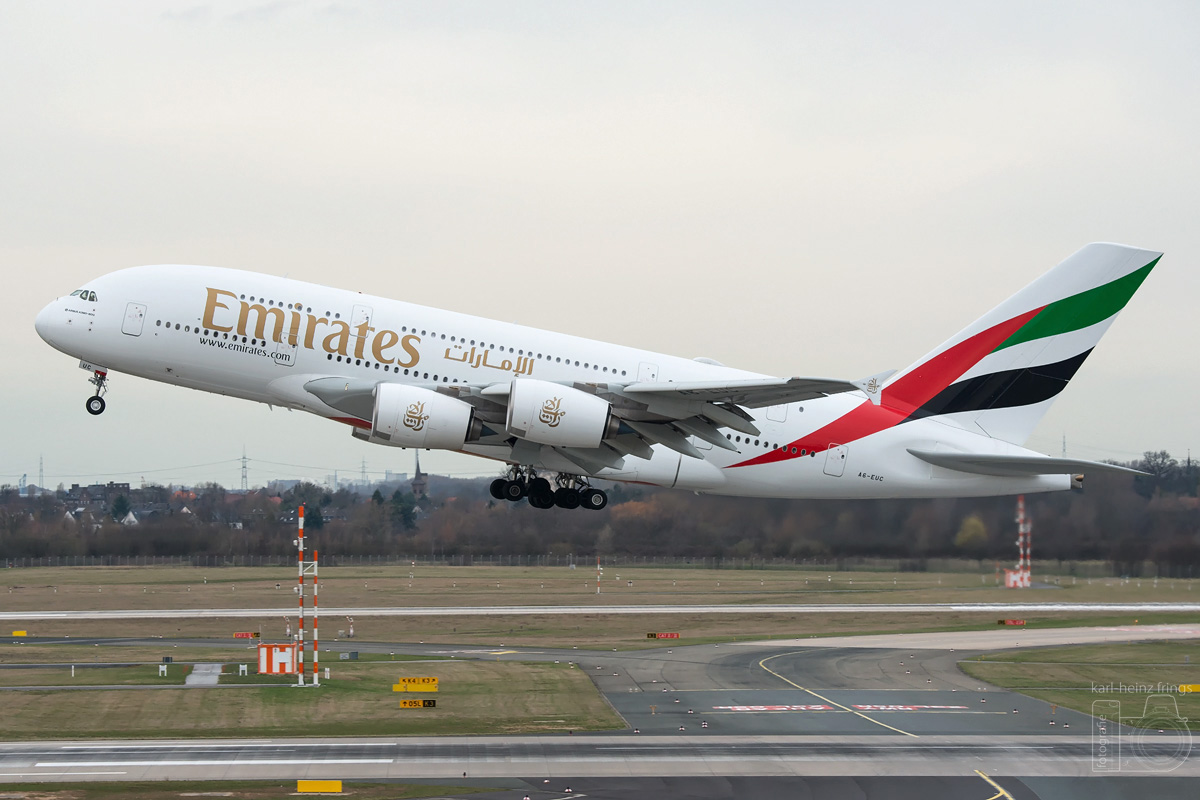 A6-EUC Emirates Airbus A380-800