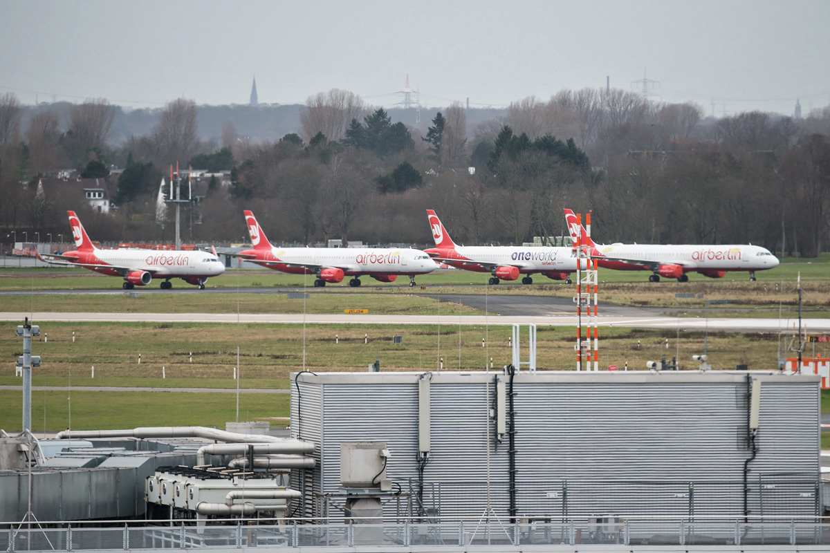 Abgestellte Maschinen von Air Berlin