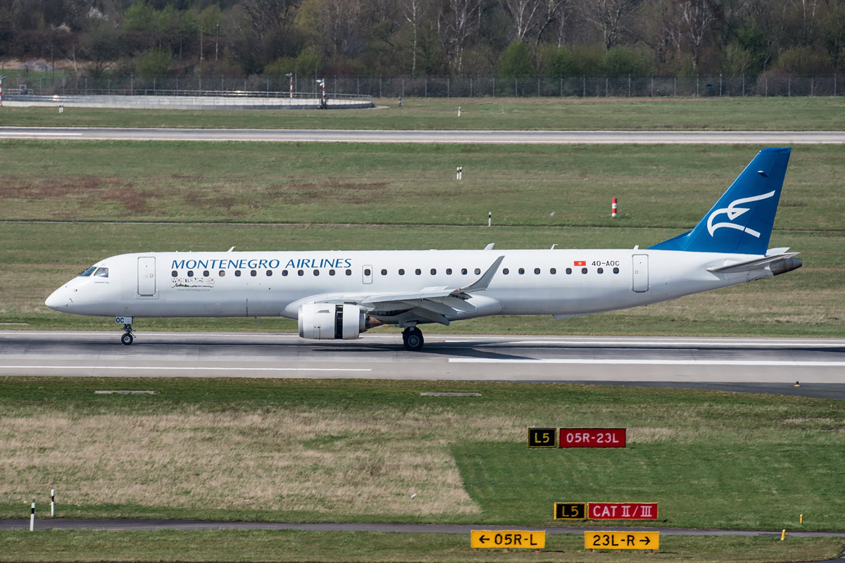 4O-AOC Montenegro Airlines Embraer ERJ-195