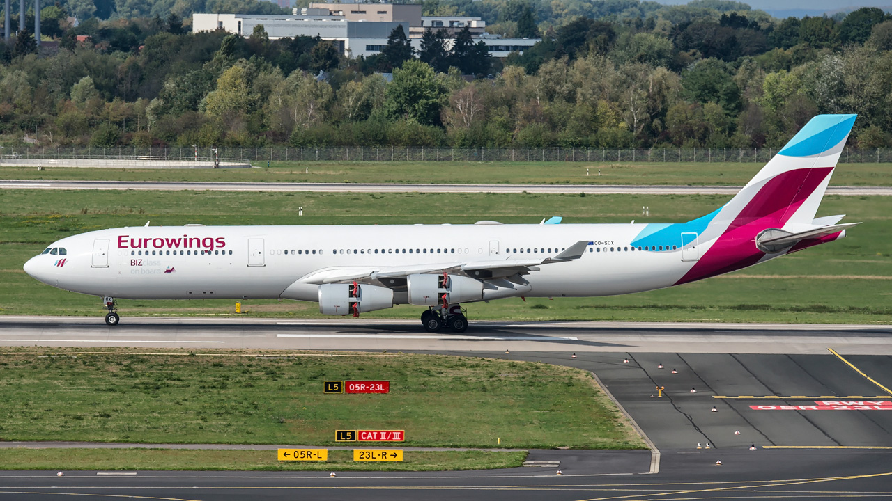 OO-SCX Eurowings (Brussels Airlines) Airbus A340-300
