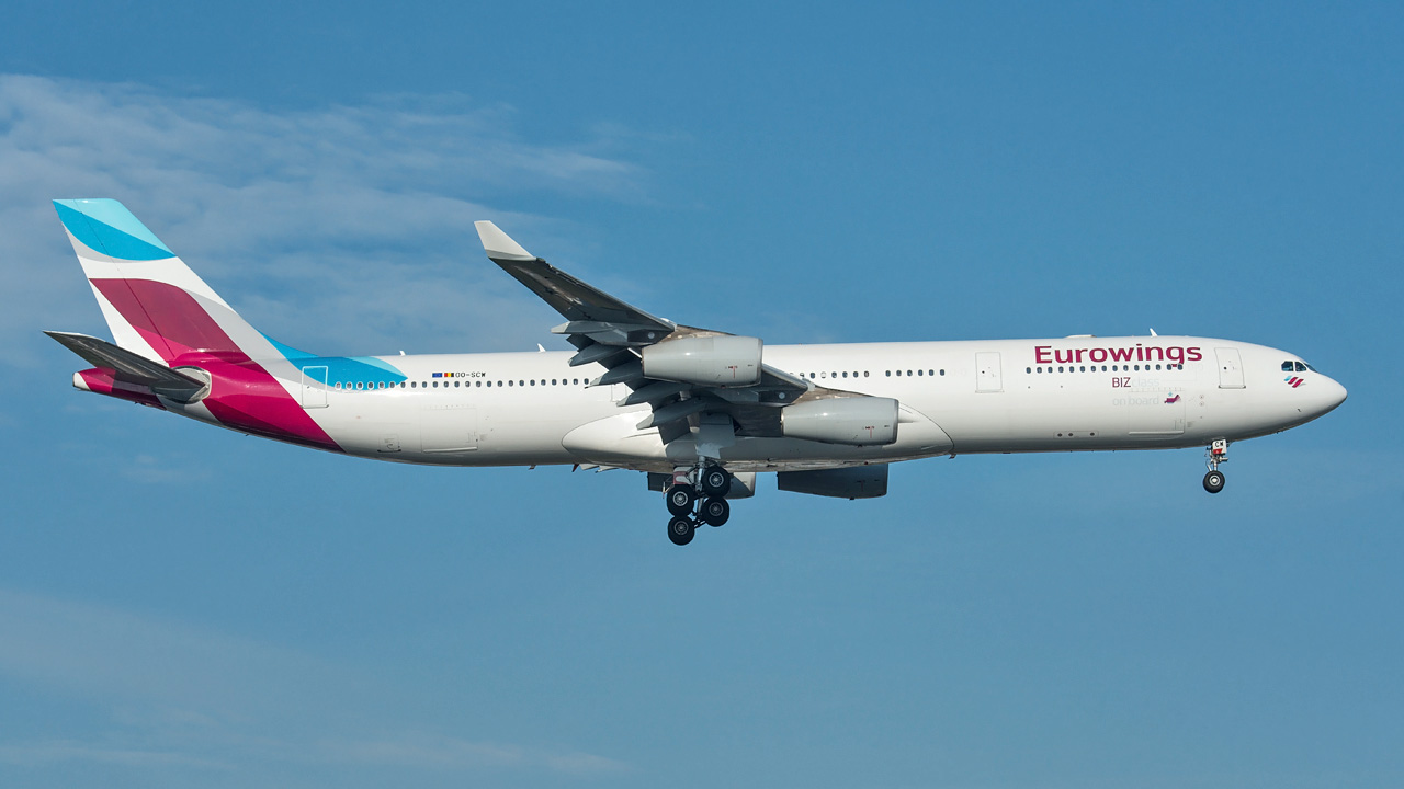 OO-SCW Eurowings (Brussels Airlines) Airbus A340-300