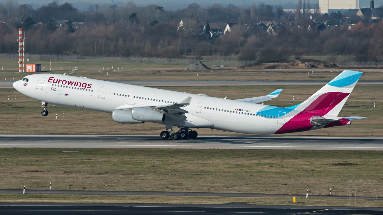 OO-SCX Eurowings (Brussels Airlines) Airbus A340-300