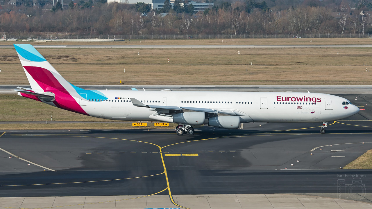 OO-SCW Eurowings (Brussels Airlines) Airbus A340-300