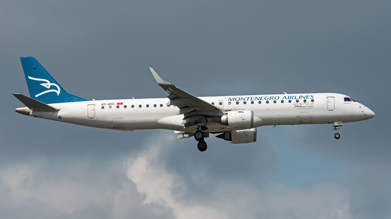 4O-AOC Montenegro Airlines Embraer ERJ-195