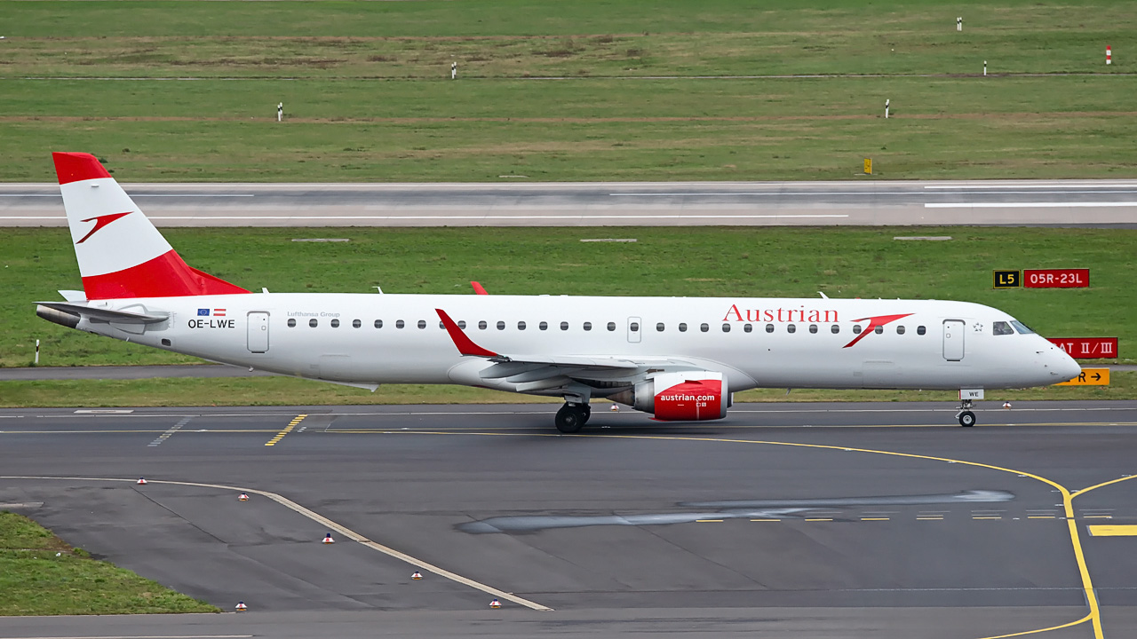 OE-LWE Austrian Airlines Embraer ERJ-195