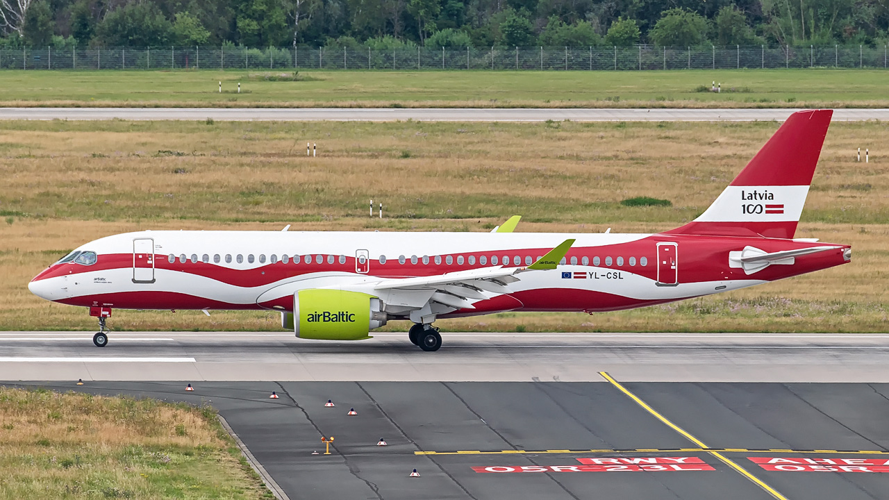 YL-CSL Air Baltic Airbus A220-300 (CSeries CS300)