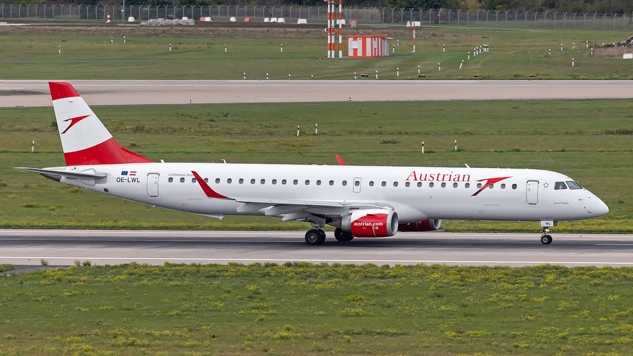 OE-LWL Austrian Airlines Embraer ERJ-195