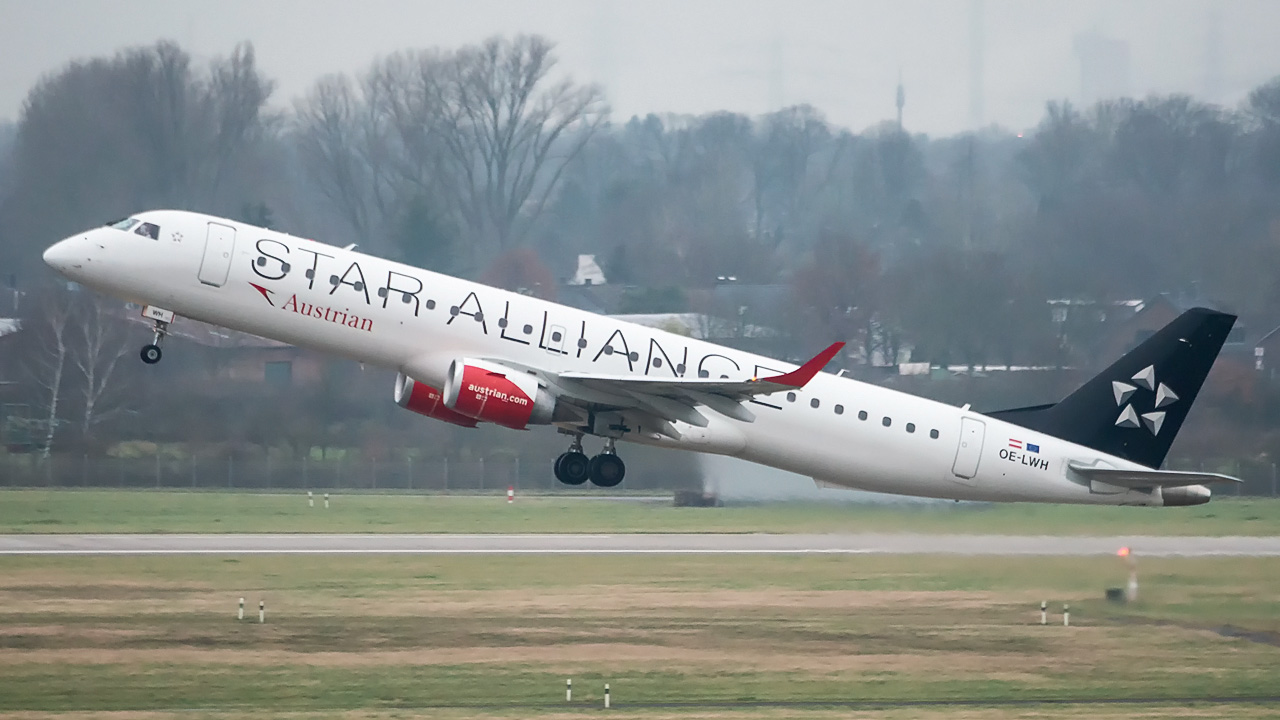 OE-LWH Austrian Airlines Embraer ERJ-195