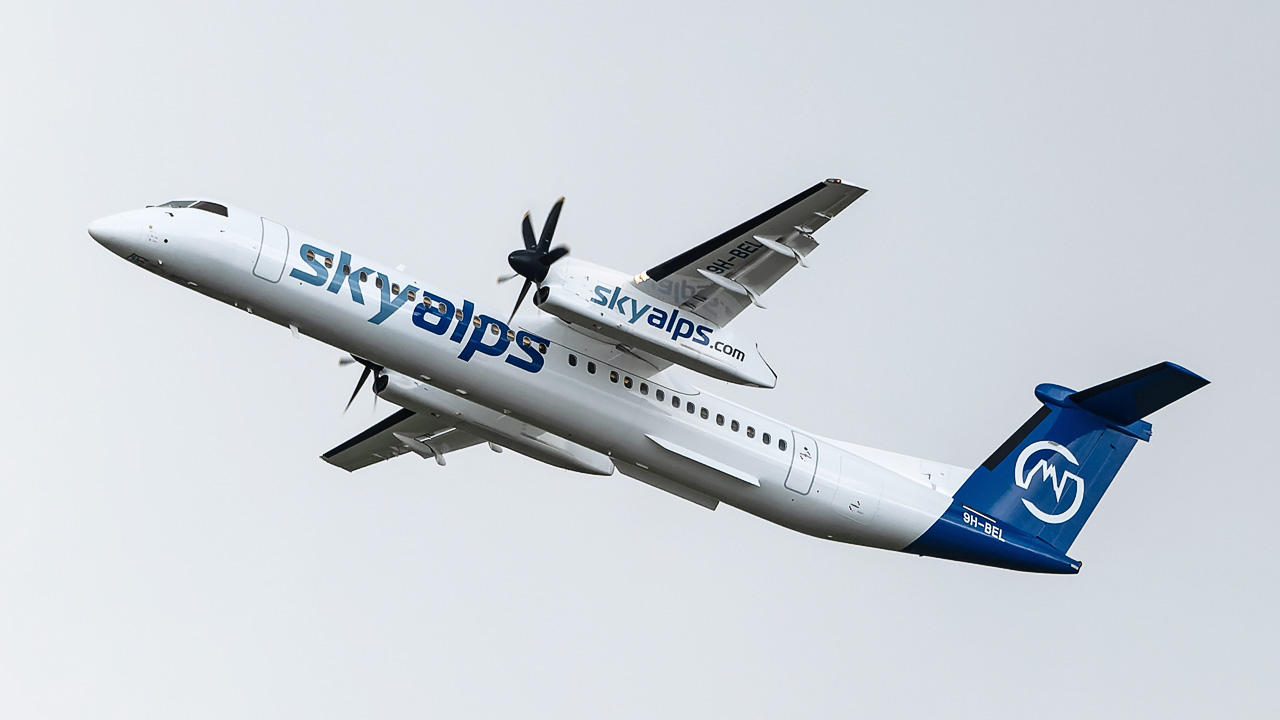 9H-BEL SkyAlps (Luxwing) Bombardier DHC-8-400