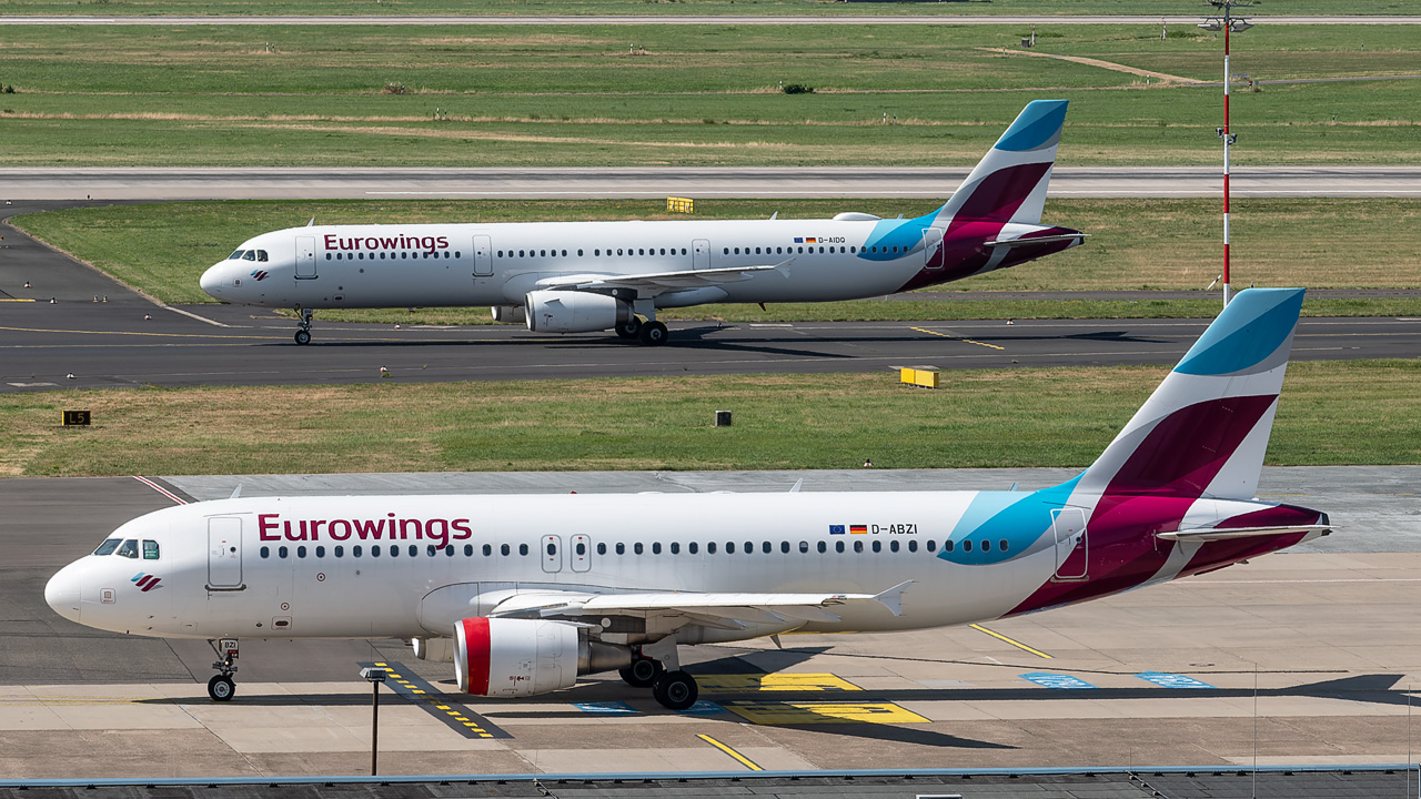 D-ABZI Eurowings Airbus A320-200 und D-AIDQ Eurowings Airbus A321-200