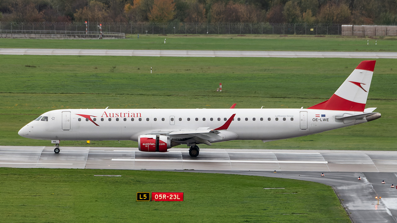 OE-LWE Austrian Airlines Embraer ERJ-195