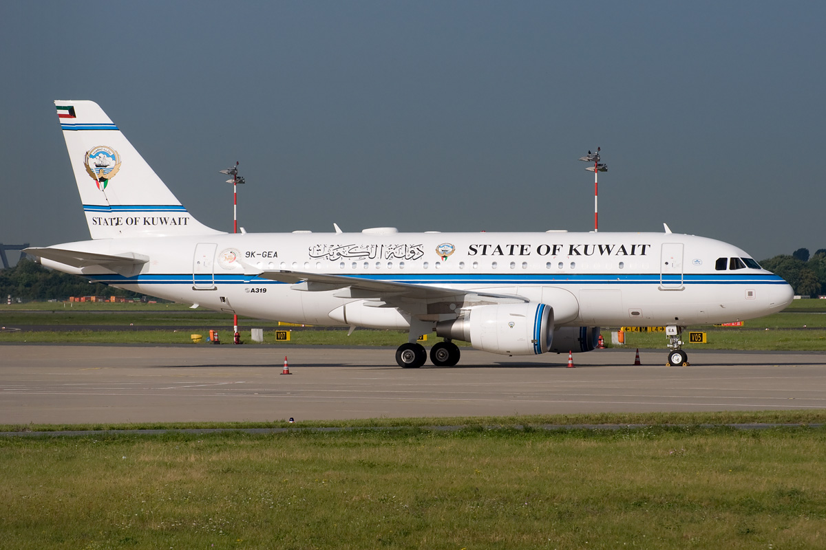 9K-GEA State of Kuwait Airbus A319-100CJ - 28.08.2012 DUS