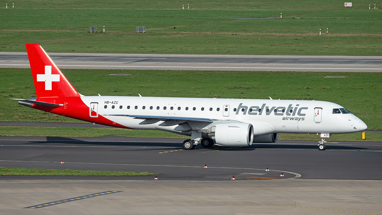 HB-AZC Helvetic Airways Embraer ERJ-190 E2 (Erstsichtung) - DUS 15.03.2020