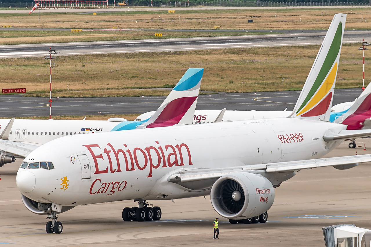 ET-APU Ethiopian Cargo Boeing 777F - DUS 16.06.2020