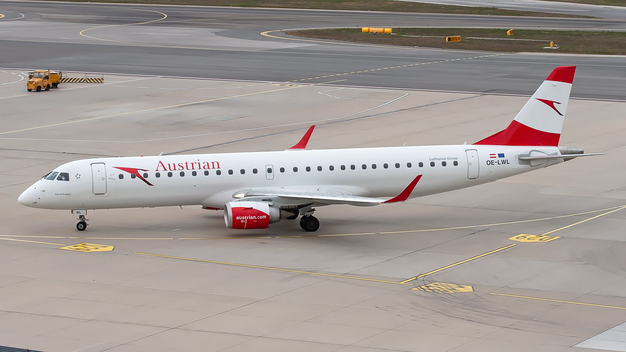 OE-LWL Austrian Airlines Embraer ERJ-195